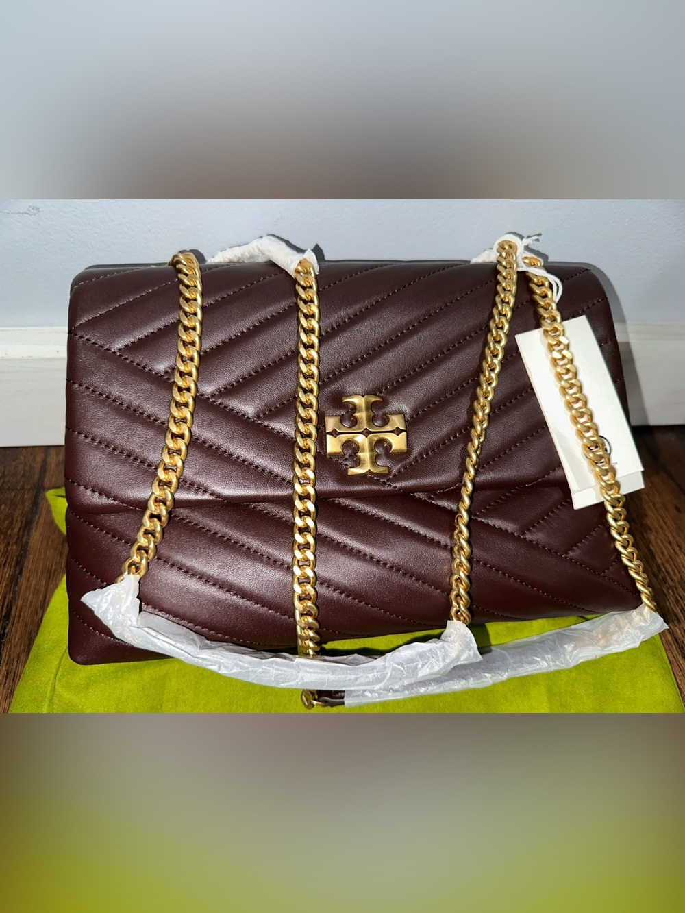 Tory Burch Kira Chevron Convertible Shoulder Bag — Tempranillo